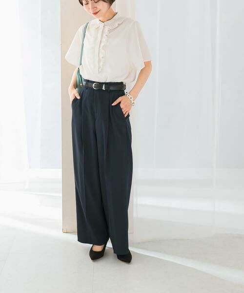 URBAN RESEARCH ROSSO / アーバンリサーチ ロッソ その他パンツ | 防シワハイウエストワイドスラックス | 詳細30