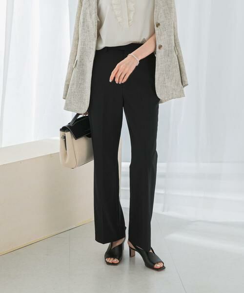 URBAN RESEARCH ROSSO/アーバンリサーチ ロッソ イージーケアセミフレアパンツ ブラック 38 URBAN RESEARCH ROSSO/アーバンリサーチ ロッソ イージーケアセミフレアパンツ ブラック 38