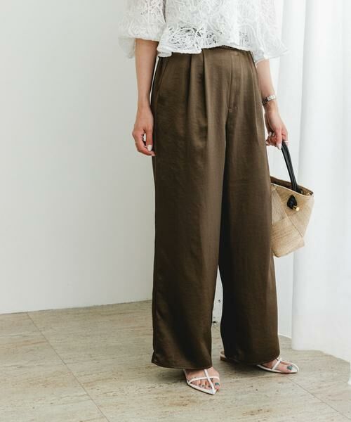 URBAN RESEARCH ROSSO / アーバンリサーチ ロッソ その他パンツ | F by ROSSO　サテンイージーパンツ | 詳細1