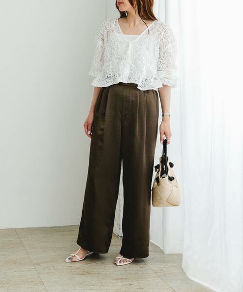 URBAN RESEARCH ROSSO / アーバンリサーチ ロッソ その他パンツ | F by ROSSO　サテンイージーパンツ | 詳細3