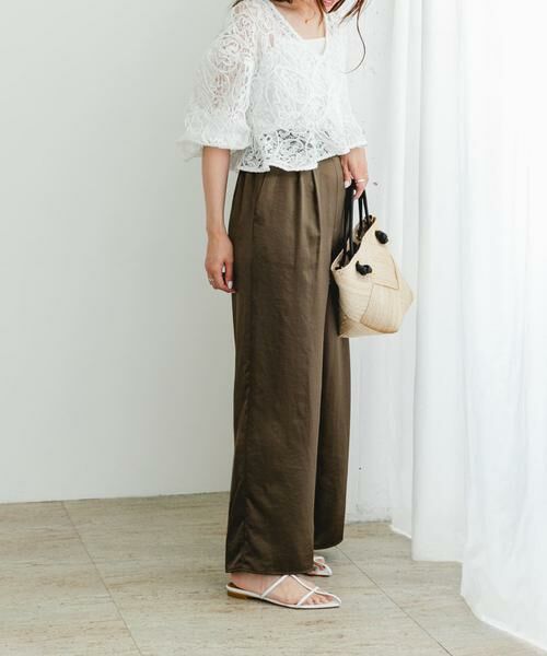 URBAN RESEARCH ROSSO / アーバンリサーチ ロッソ その他パンツ | F by ROSSO　サテンイージーパンツ | 詳細4