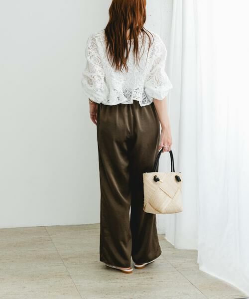 URBAN RESEARCH ROSSO / アーバンリサーチ ロッソ その他パンツ | F by ROSSO　サテンイージーパンツ | 詳細5