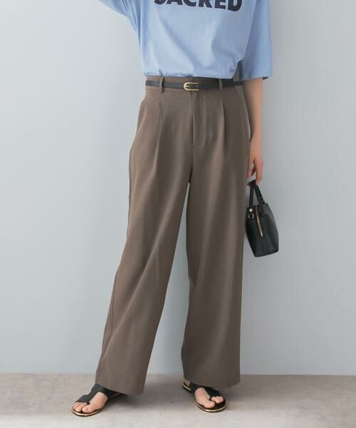 URBAN RESEARCH ROSSO / アーバンリサーチ ロッソ その他パンツ | 『UR TECH DRYLUXE』F by ROSSO　タックワイドパンツ | 詳細1