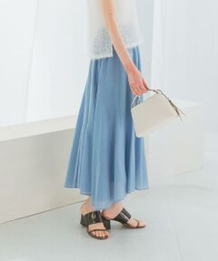 URBAN RESEARCH ROSSO / アーバンリサーチ ロッソ スカート | コットンシルクヘムデザインギャザースカート