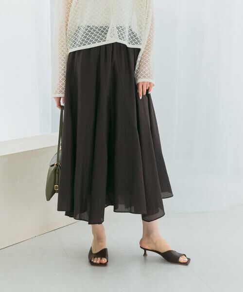 URBAN RESEARCH ROSSO / アーバンリサーチ ロッソ スカート | コットンシルクヘムデザインギャザースカート | 詳細9
