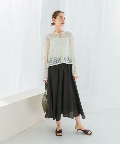 URBAN RESEARCH ROSSO / アーバンリサーチ ロッソ スカート | コットンシルクヘムデザインギャザースカート | 詳細10