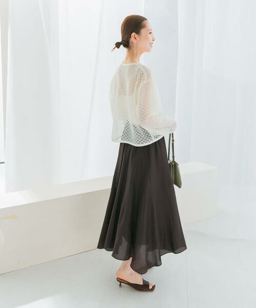 URBAN RESEARCH ROSSO / アーバンリサーチ ロッソ スカート | コットンシルクヘムデザインギャザースカート | 詳細11