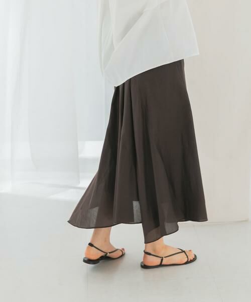 URBAN RESEARCH ROSSO / アーバンリサーチ ロッソ スカート | コットンシルクヘムデザインギャザースカート | 詳細14