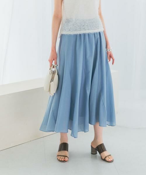 URBAN RESEARCH ROSSO / アーバンリサーチ ロッソ スカート | コットンシルクヘムデザインギャザースカート | 詳細19