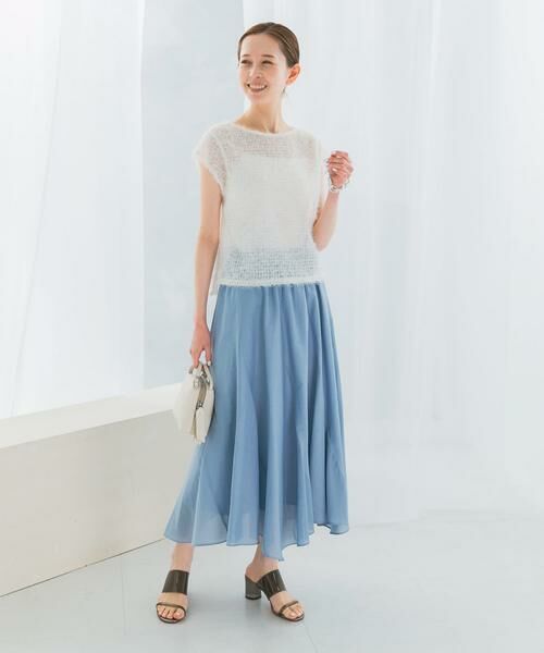 URBAN RESEARCH ROSSO / アーバンリサーチ ロッソ スカート | コットンシルクヘムデザインギャザースカート | 詳細20