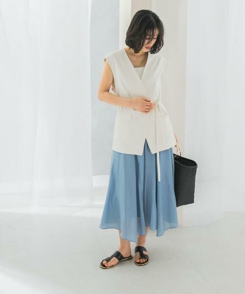 URBAN RESEARCH ROSSO / アーバンリサーチ ロッソ スカート | コットンシルクヘムデザインギャザースカート | 詳細25