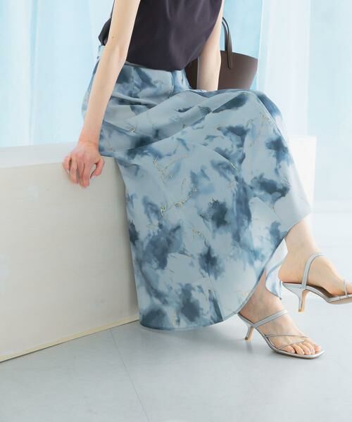 URBAN RESEARCH ROSSO / アーバンリサーチ ロッソ スカート | 前後2WAYマーブルプリントフレアスカート | 詳細1