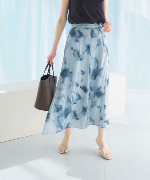 URBAN RESEARCH ROSSO / アーバンリサーチ ロッソ スカート | 前後2WAYマーブルプリントフレアスカート | 詳細2
