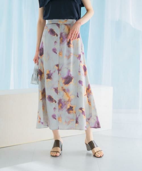 URBAN RESEARCH ROSSO / アーバンリサーチ ロッソ スカート | 前後2WAYマーブルプリントフレアスカート | 詳細15