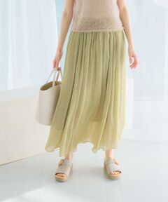 URBAN RESEARCH ROSSO / アーバンリサーチ ロッソ スカート | グロッシーギャザーフレアスカート