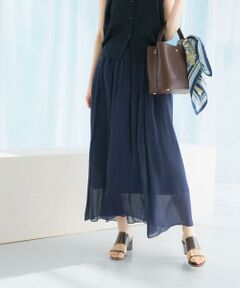 URBAN RESEARCH ROSSO / アーバンリサーチ ロッソ スカート | グロッシーギャザーフレアスカート