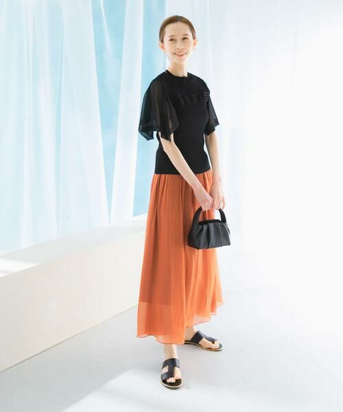 URBAN RESEARCH ROSSO / アーバンリサーチ ロッソ スカート | グロッシーギャザーフレアスカート | 詳細1