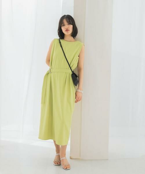 URBAN RESEARCH ROSSO / アーバンリサーチ ロッソ ワンピース | 接触冷感リネン混ストレートワンピース | 詳細4