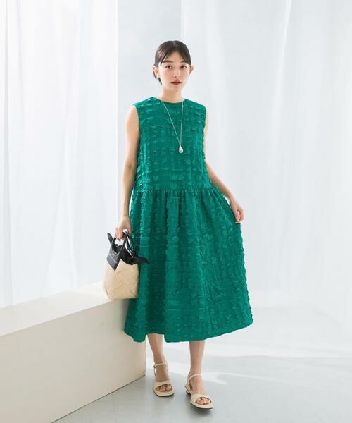 URBAN RESEARCH ROSSO / アーバンリサーチ ロッソ ワンピース | バックリボンジャガードフォルムワンピース | 詳細1