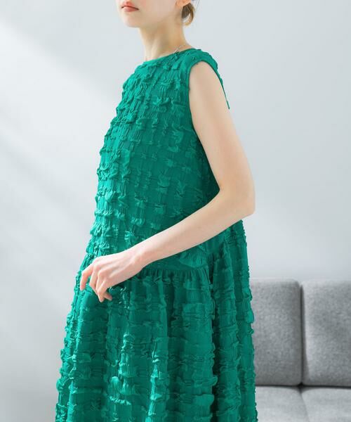 URBAN RESEARCH ROSSO / アーバンリサーチ ロッソ ワンピース | バックリボンジャガードフォルムワンピース | 詳細11