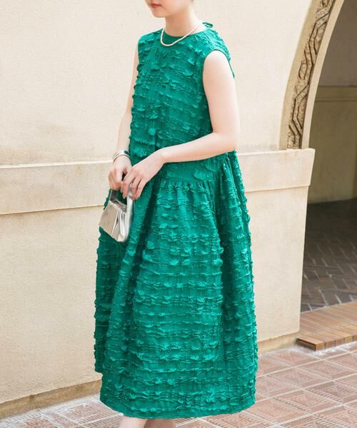 URBAN RESEARCH ROSSO / アーバンリサーチ ロッソ ワンピース | バックリボンジャガードフォルムワンピース | 詳細2