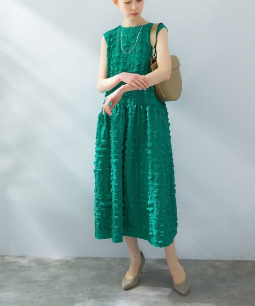 URBAN RESEARCH ROSSO / アーバンリサーチ ロッソ ワンピース | バックリボンジャガードフォルムワンピース | 詳細5