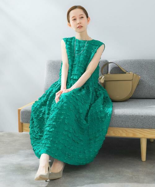 URBAN RESEARCH ROSSO / アーバンリサーチ ロッソ ワンピース | バックリボンジャガードフォルムワンピース | 詳細7