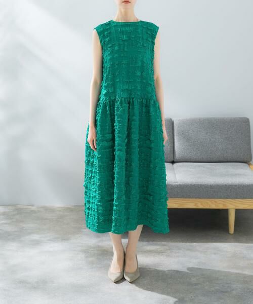 URBAN RESEARCH ROSSO / アーバンリサーチ ロッソ ワンピース | バックリボンジャガードフォルムワンピース | 詳細8