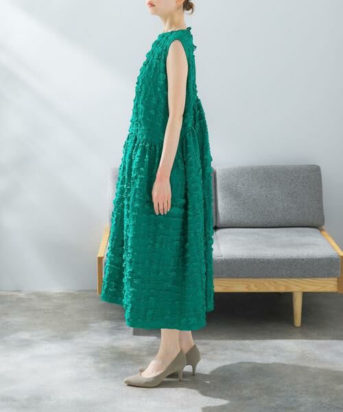 URBAN RESEARCH ROSSO / アーバンリサーチ ロッソ ワンピース | バックリボンジャガードフォルムワンピース | 詳細9