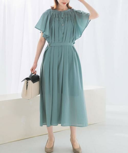 URBAN RESEARCH ROSSO / アーバンリサーチ ロッソ ワンピース | フレアスリーブウエストベルトワンピース | 詳細9