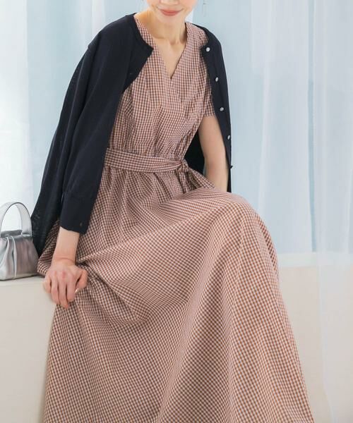 URBAN RESEARCH ROSSO / アーバンリサーチ ロッソ ワンピース | ギンガムカシュクールワンピース | 詳細1