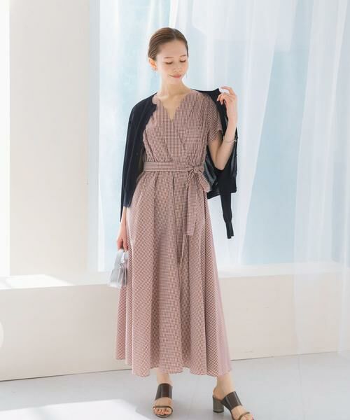 URBAN RESEARCH ROSSO / アーバンリサーチ ロッソ ワンピース | ギンガムカシュクールワンピース | 詳細3
