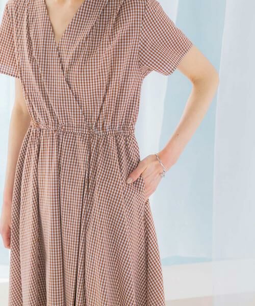 URBAN RESEARCH ROSSO / アーバンリサーチ ロッソ ワンピース | ギンガムカシュクールワンピース | 詳細8