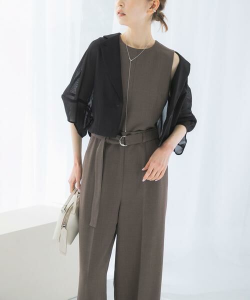 URBAN RESEARCH ROSSO / アーバンリサーチ ロッソ サロペット・オールインワン | ベルト付サマーツイードオールインワン | 詳細1