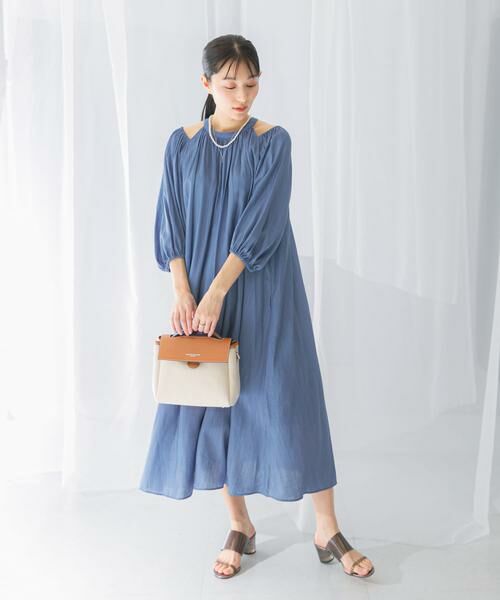 URBAN RESEARCH ROSSO / アーバンリサーチ ロッソ ワンピース | リネンライク2wayオフショルワンピース | 詳細5