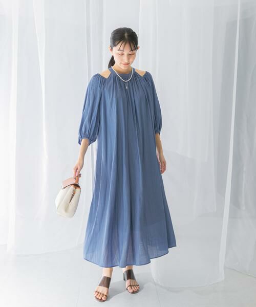 URBAN RESEARCH ROSSO / アーバンリサーチ ロッソ ワンピース | リネンライク2wayオフショルワンピース | 詳細7