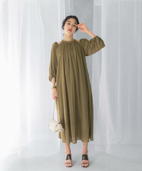 URBAN RESEARCH ROSSO / アーバンリサーチ ロッソ ワンピース | リネンライク2wayオフショルワンピース | 詳細15