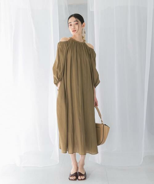 URBAN RESEARCH ROSSO / アーバンリサーチ ロッソ ワンピース | リネンライク2wayオフショルワンピース | 詳細20