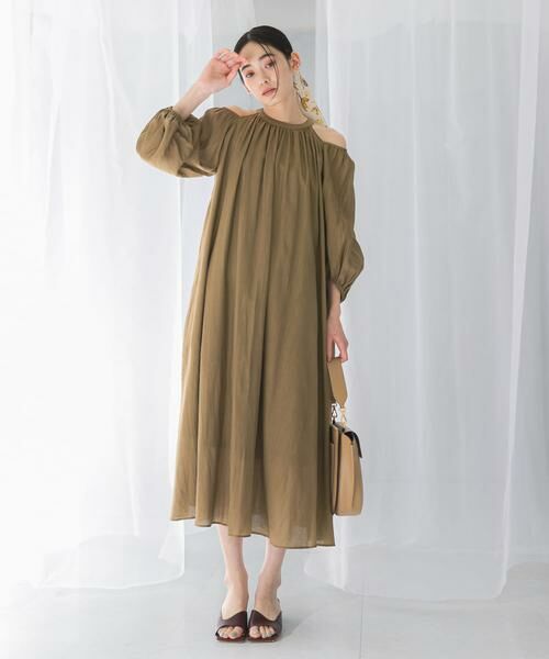 URBAN RESEARCH ROSSO / アーバンリサーチ ロッソ ワンピース | リネンライク2wayオフショルワンピース | 詳細21