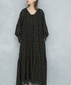 URBAN RESEARCH ROSSO / アーバンリサーチ ロッソ ワンピース | ラメシアーデザインスリーブロングワンピース