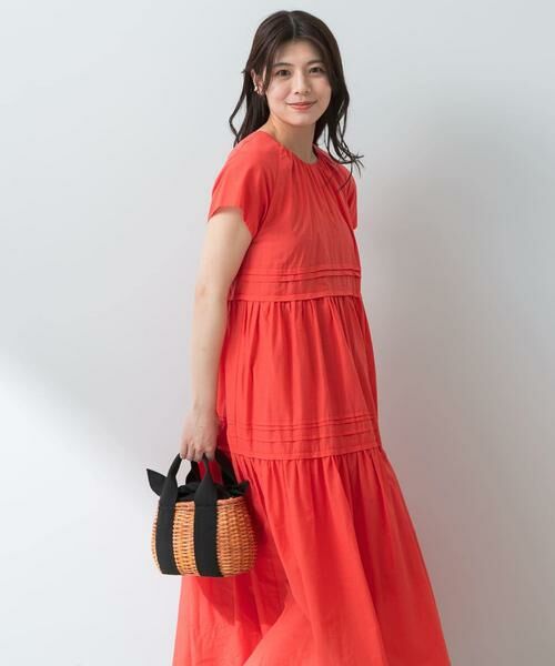 URBAN RESEARCH ROSSO / アーバンリサーチ ロッソ ワンピース | F by ROSSO　コットンボイルタックティアードワンピース | 詳細1