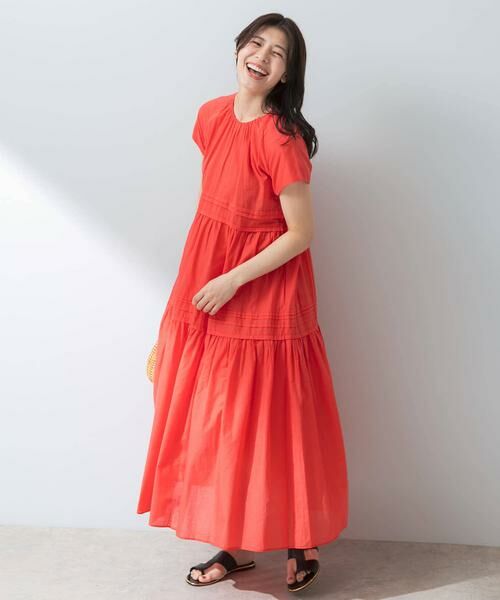 URBAN RESEARCH ROSSO / アーバンリサーチ ロッソ ワンピース | F by ROSSO　コットンボイルタックティアードワンピース | 詳細2