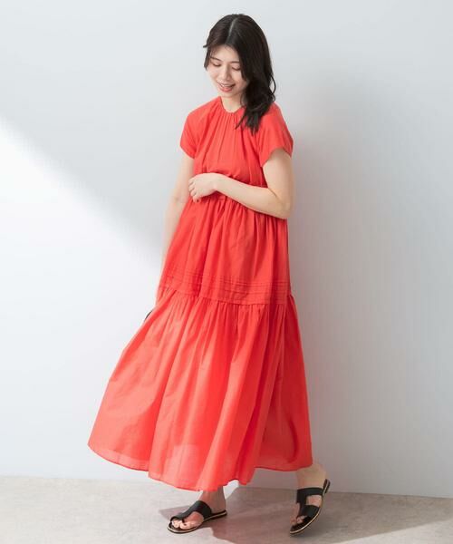 URBAN RESEARCH ROSSO / アーバンリサーチ ロッソ ワンピース | F by ROSSO　コットンボイルタックティアードワンピース | 詳細3