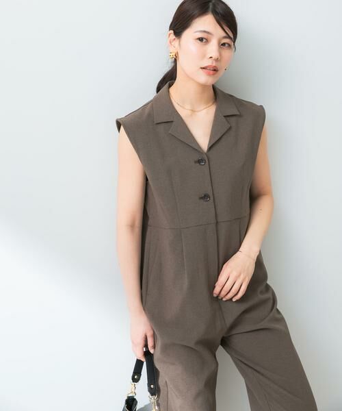 URBAN RESEARCH ROSSO / アーバンリサーチ ロッソ サロペット・オールインワン | 『UR TECH DRYLUXE』F by ROSSO オープンカラーオールインワン | 詳細1