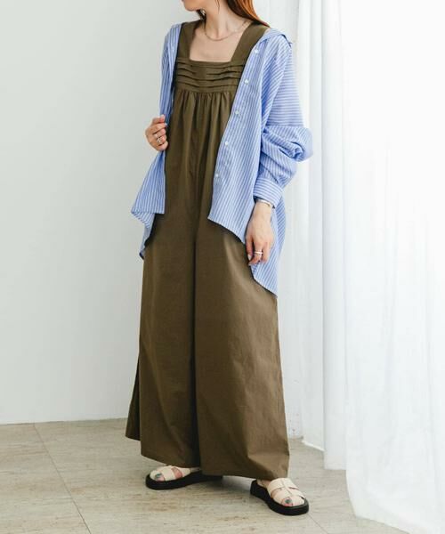 URBAN RESEARCH ROSSO / アーバンリサーチ ロッソ サロペット・オールインワン | F by ROSSO コットンボリュームオールインワン(カーキ)