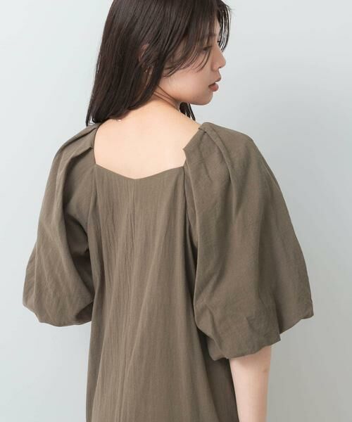 URBAN RESEARCH ROSSO / アーバンリサーチ ロッソ ワンピース | F by ROSSO　コットンスラブパフスリーブワンピース | 詳細1