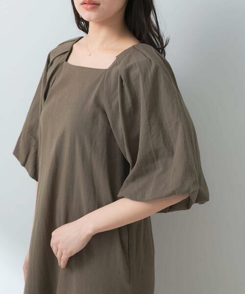 URBAN RESEARCH ROSSO / アーバンリサーチ ロッソ ワンピース | F by ROSSO　コットンスラブパフスリーブワンピース | 詳細4