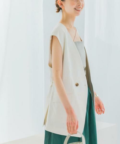 URBAN RESEARCH ROSSO / アーバンリサーチ ロッソ ベスト | 接触冷感リネン混ジレ | 詳細1