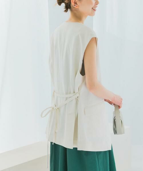 URBAN RESEARCH ROSSO / アーバンリサーチ ロッソ ベスト | 接触冷感リネン混ジレ | 詳細2