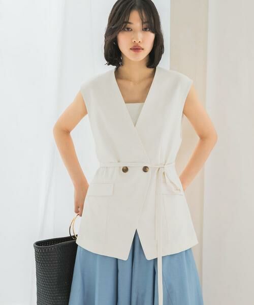 URBAN RESEARCH ROSSO / アーバンリサーチ ロッソ ベスト | 接触冷感リネン混ジレ | 詳細5